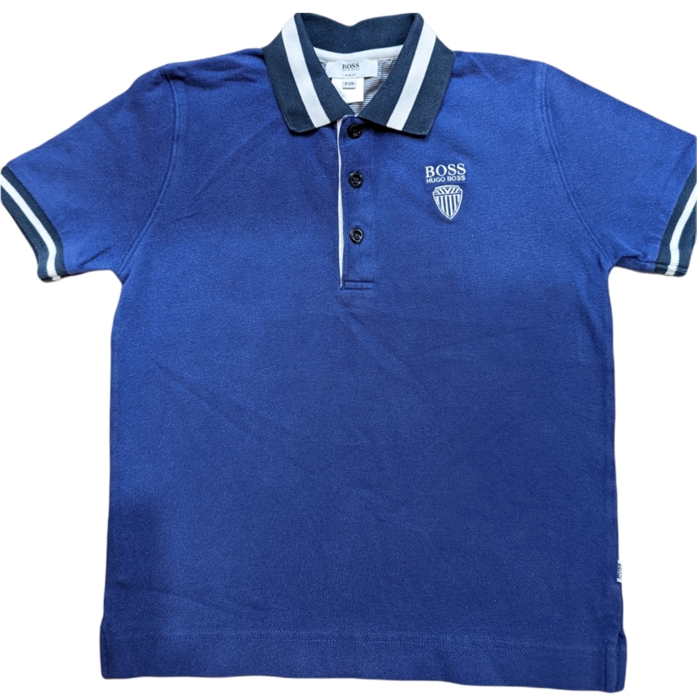 Hugo Boss Blue/Purple Boys Polo Logo Shirt